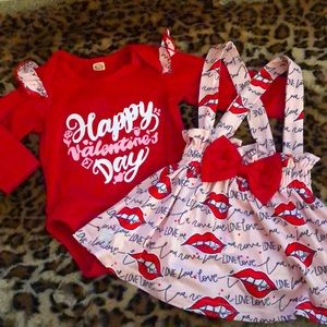 Baby Girl Valentine’s Day outfit 0-6